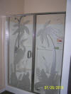 ETCHED HERON SHOWER DOOR  DECAL